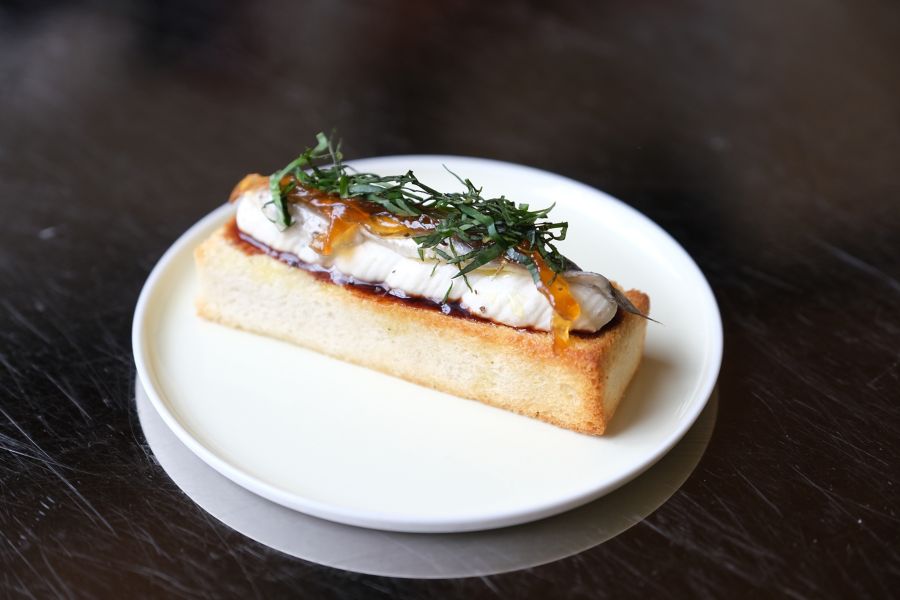 One of the snacks served at Léonie Upstairs in Melbourne