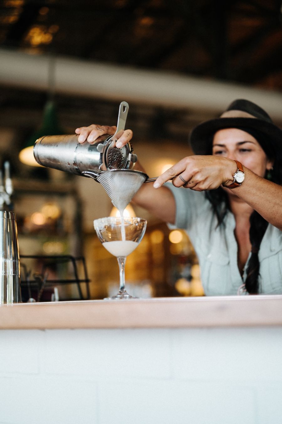 Serving a cocktail at Busselton Pavilion in WA