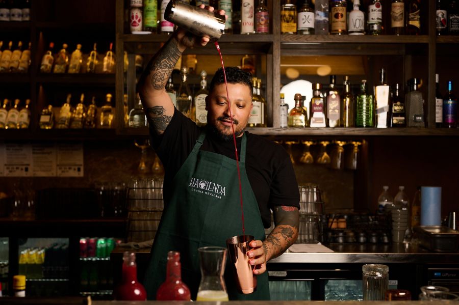 Making cocktails at Hacienda in Melbourne