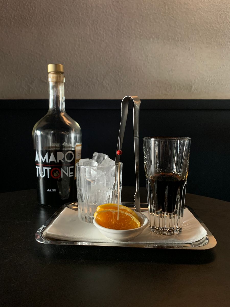 Serving amaro at La Madonna Nera in Perth