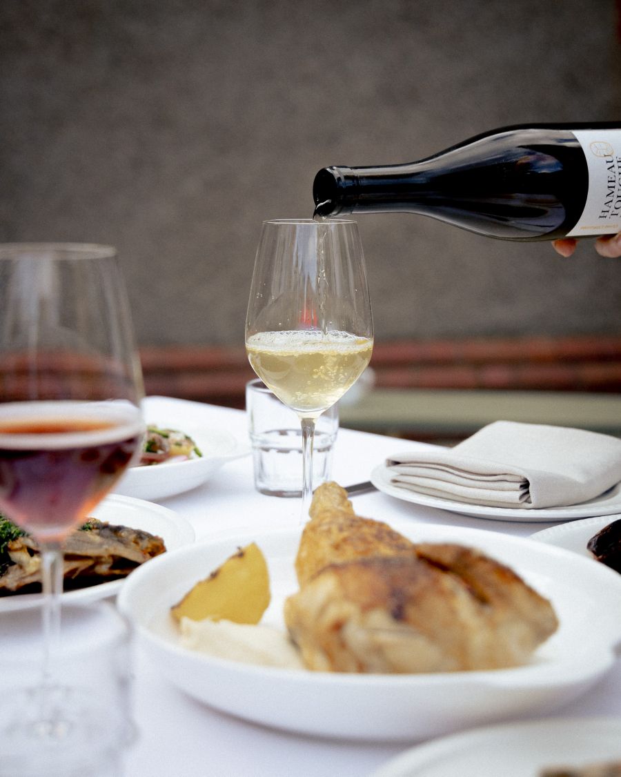 Wine being served at Julie in Melbourne