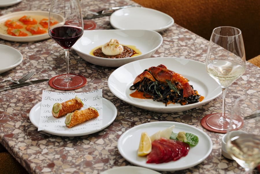 A selection of dishes at Beverly in South Yarra, Melbourne