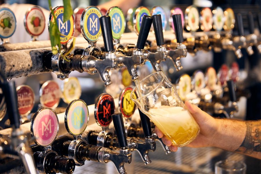 Enjoy refreshing drinks and cocktails at Lot 100