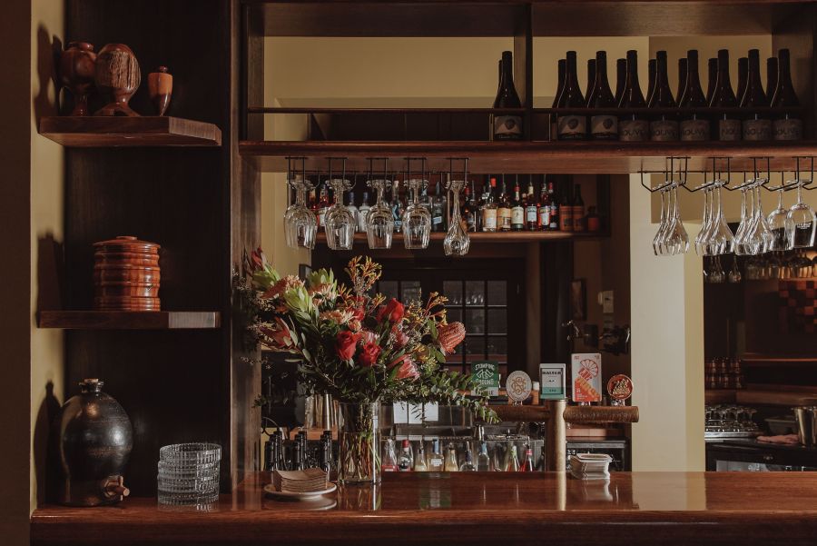 The bar setting at Sporting Club Hotel, Melbourne