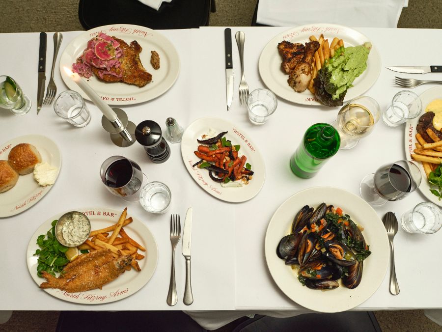 A spread of dishes served up at the refurbished North Fitzroy Arms in Melbourne