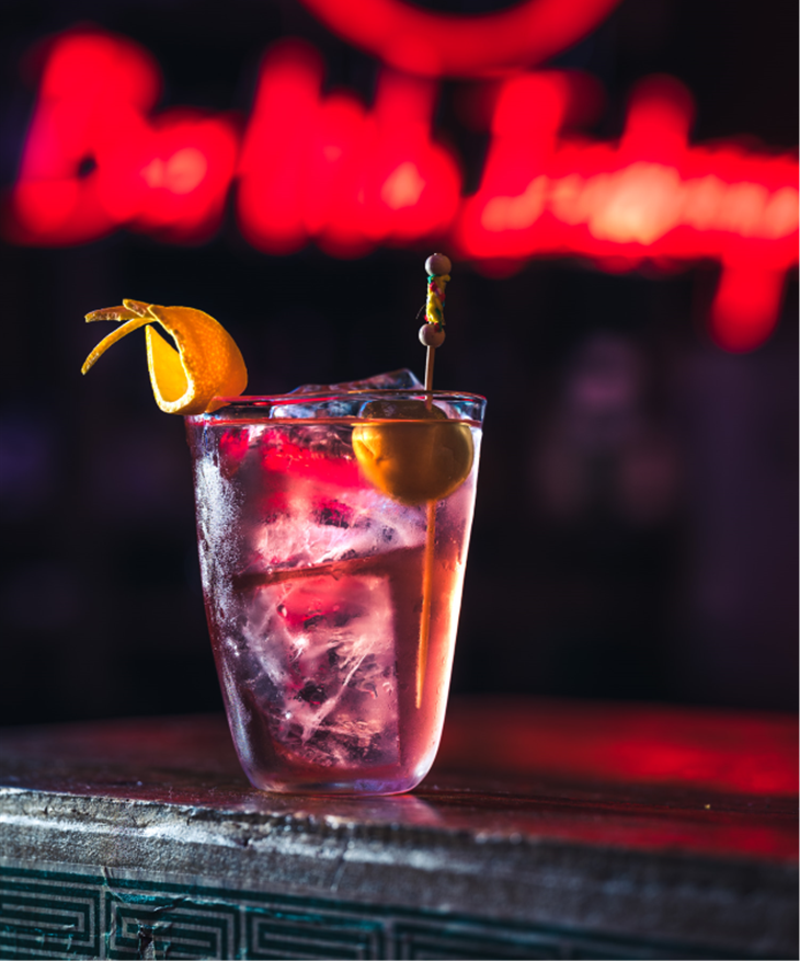 A cocktail served at Bar Wa Izakaya