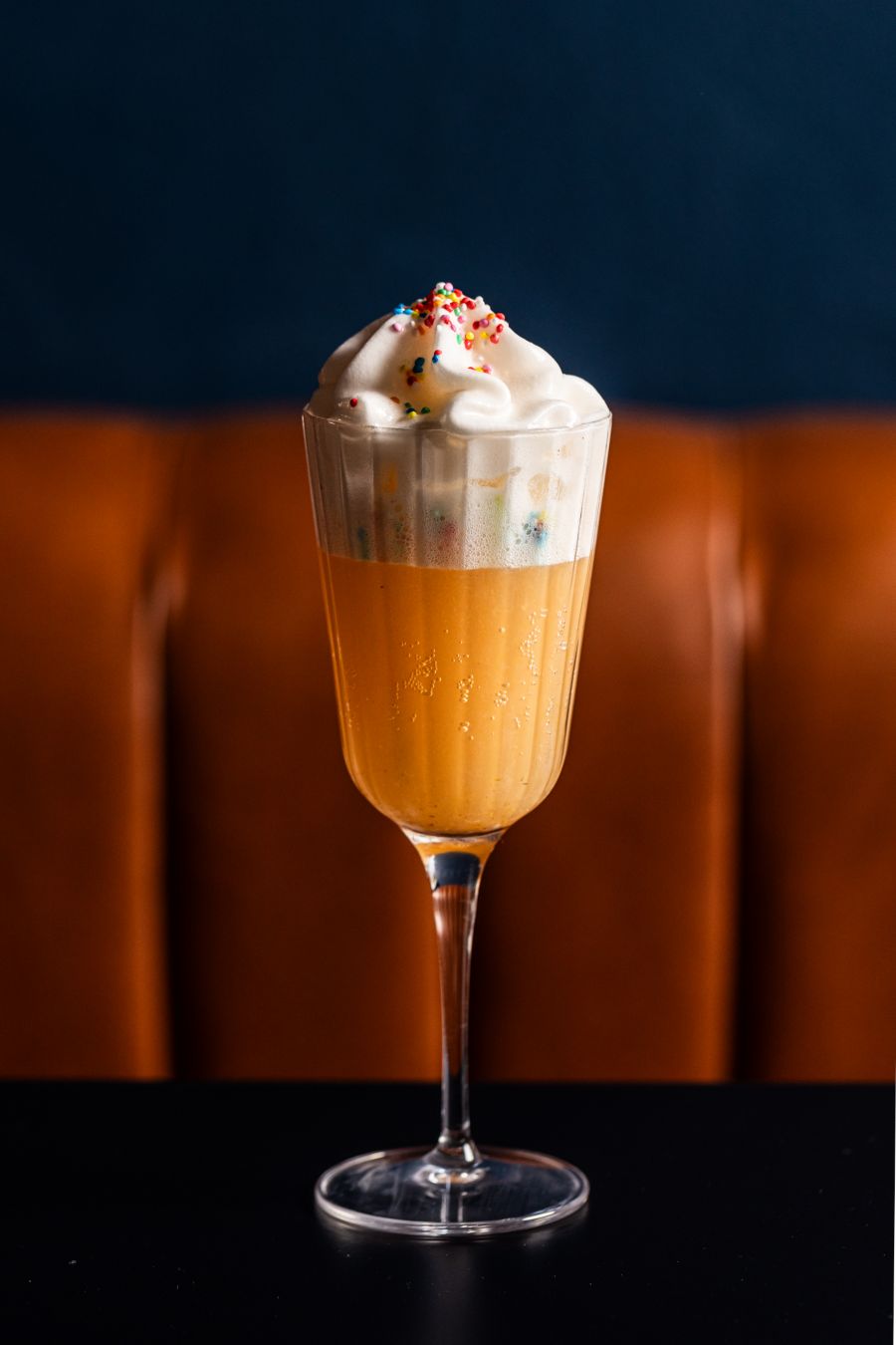 A cocktail with sprinkles at Bar 1880 in Circular Quay