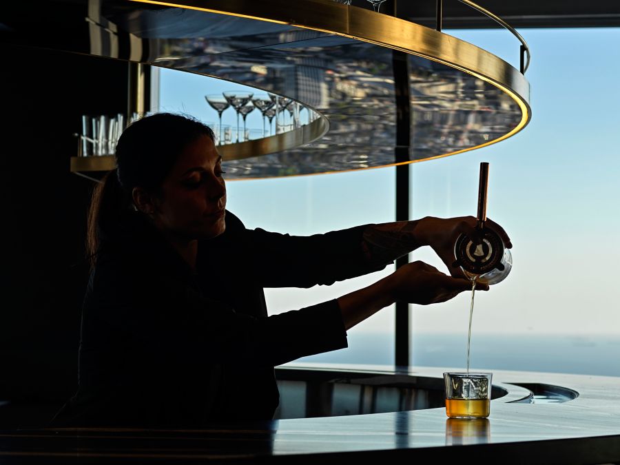 Cocktails served at Lui Bar in Melbourne