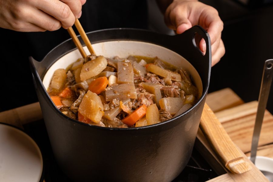 A Japanese dish at Nomidokoro Indigo in Sydney  
