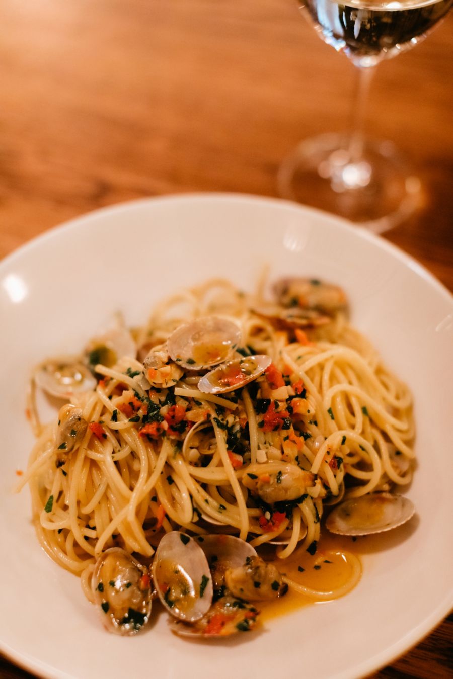 Spaghetti with Goowa pipis is on the menu at 1800 Lasagne