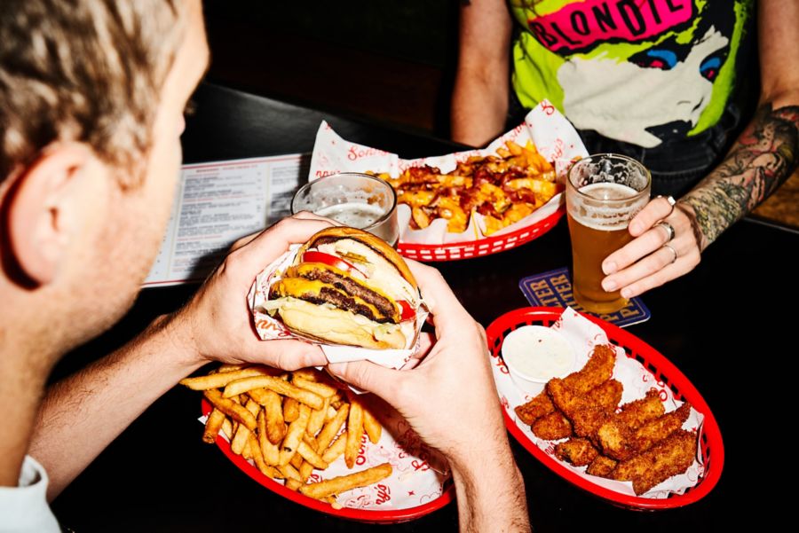 The burger and much-loved chicken at The Gem