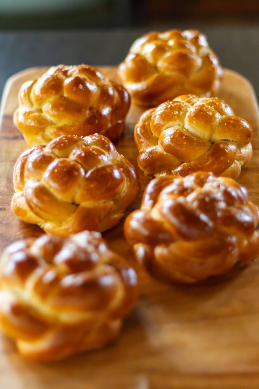 Plaited challah bread is made in-house at Ach Wine Bar