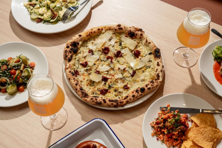 The pizza is a highlight at Bridge Road Brewers
