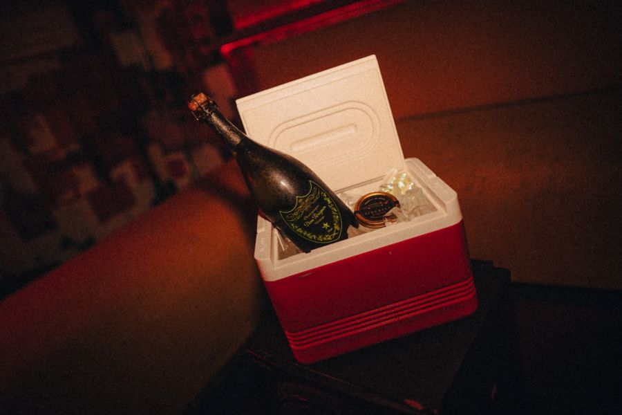 The esky offers at Little Cooler get fancy, including with a bottle of Dom Perignon 