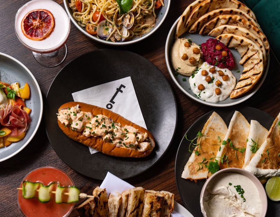 Plates of food at Employees Only