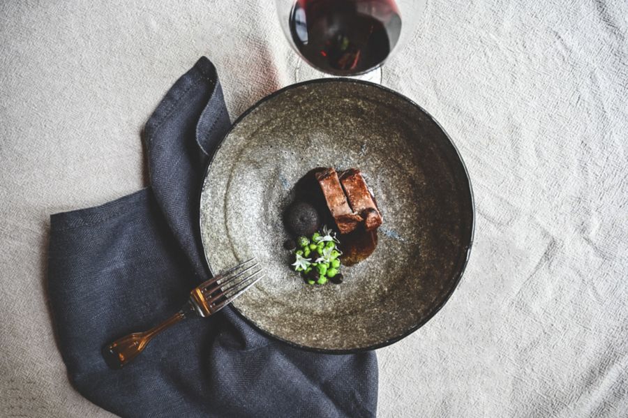 A meticulously plated dish at Voyager Estate