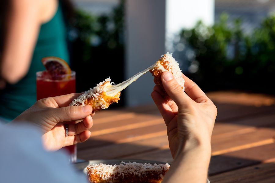 Cheesy snacks at Gigi Rooftop in Melbourne