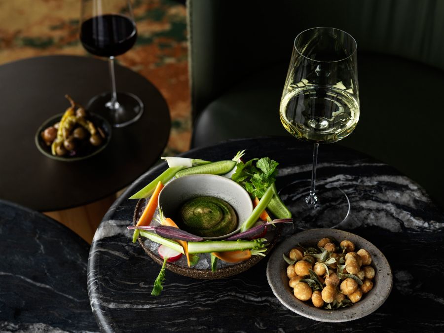 Snacks served up at Melbourne's Lui Bar, at Vue de Monde