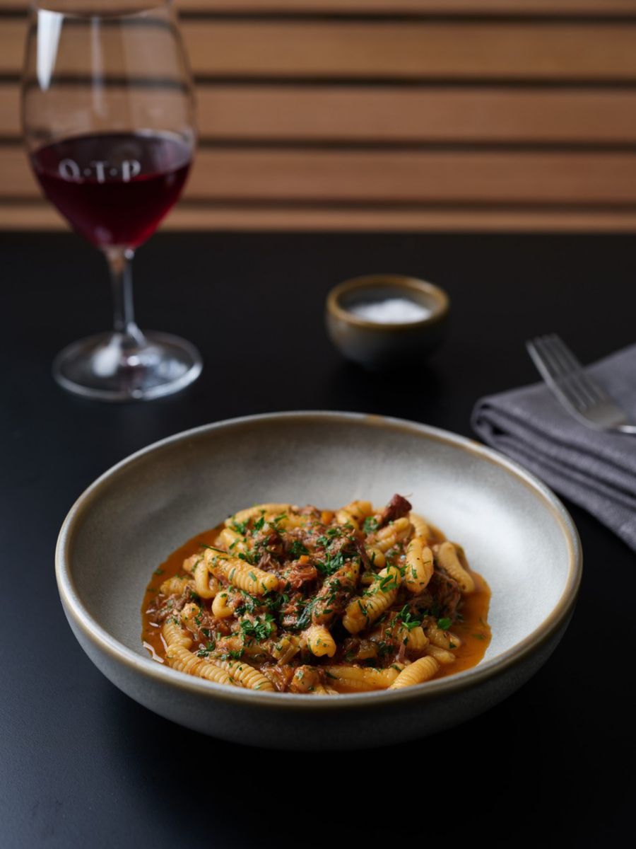 image of food and wine glass