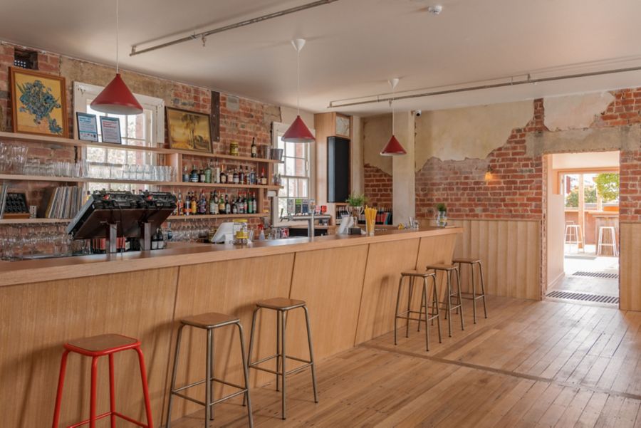 Bar counter and seating at Runner Up