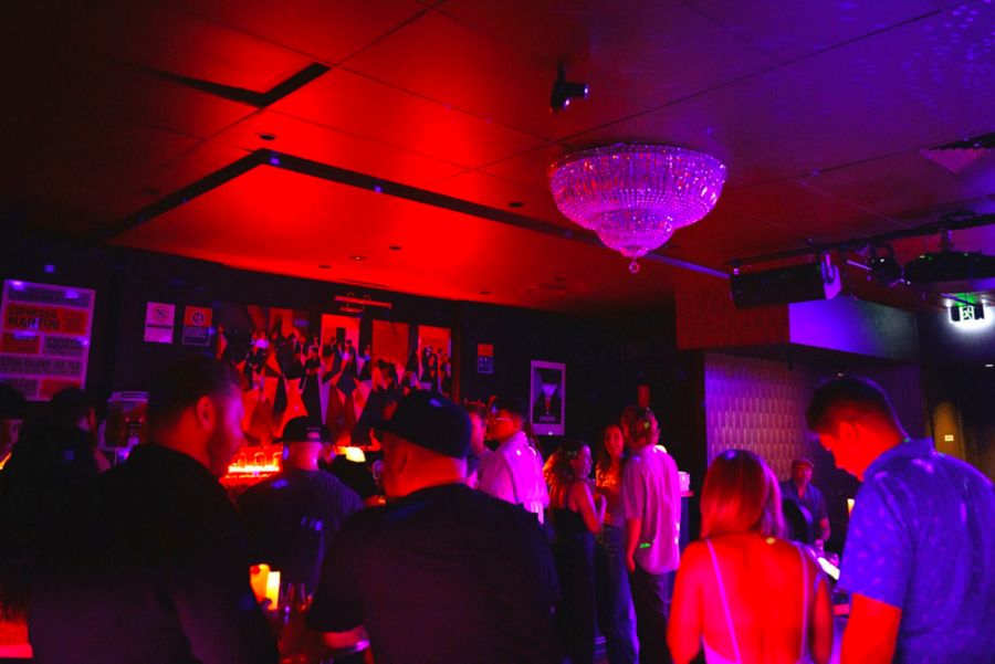 Inside the Trocadero, which is next door to The Magpie