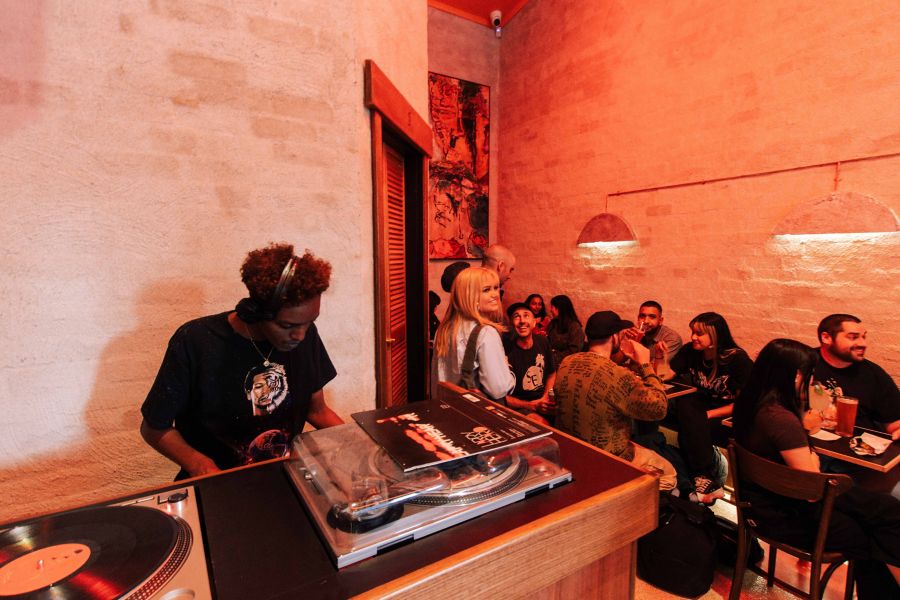 A DJ in action at High Note in Melbourne