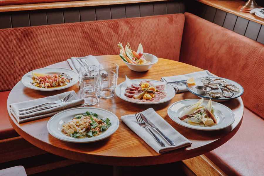 A range of dishes at Melbourne's Royal Oak Hotel