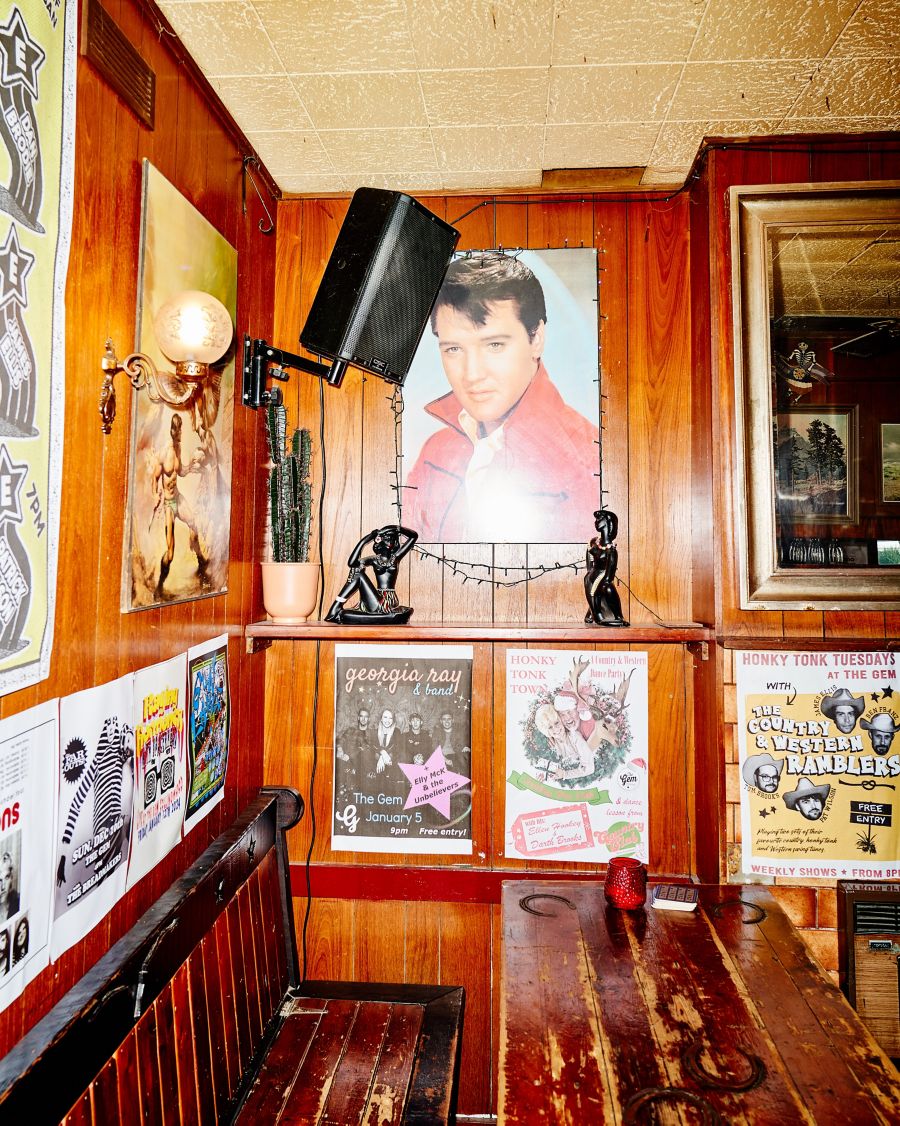 Some classic posters inside The Gem