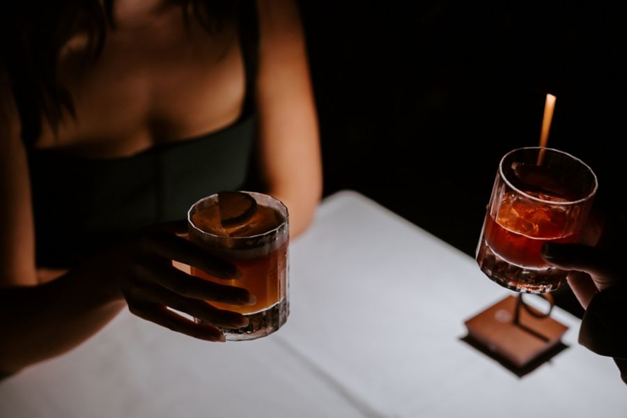 Vibrant cocktails served at Bianchetto, Melbourne