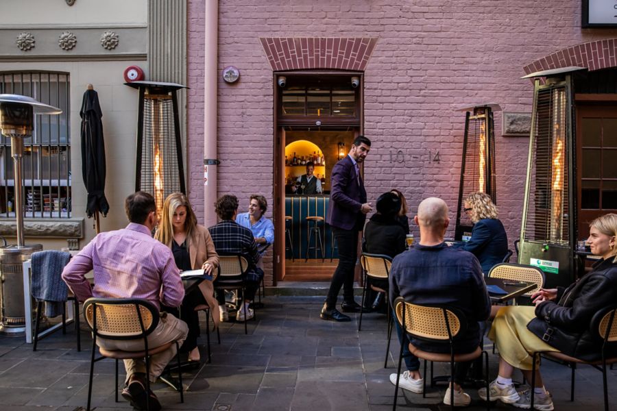 The al fresco courtyard at Bar 1880