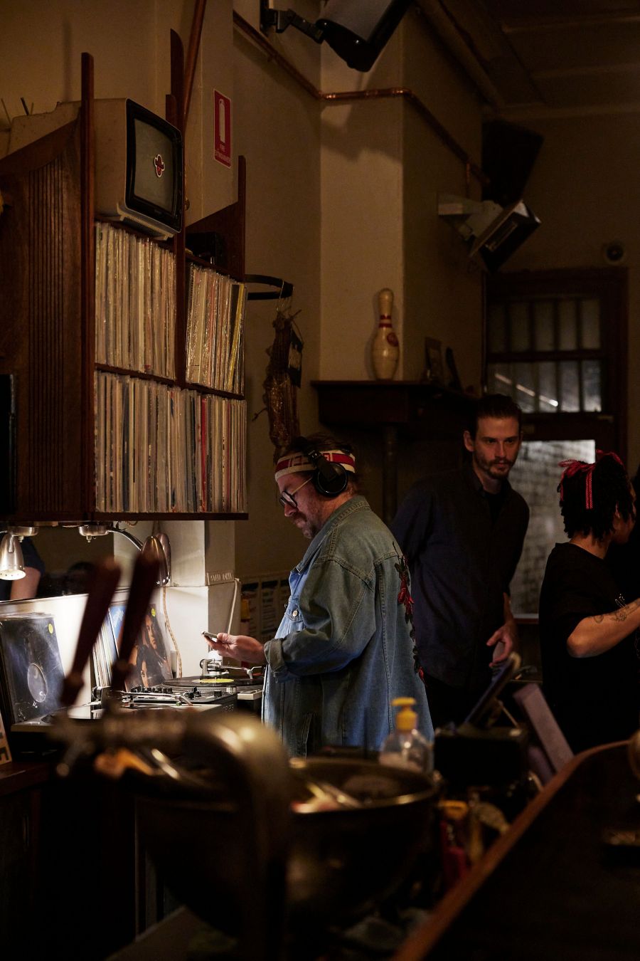 A DJ in action at Joe's Shoe Store, Melbourne