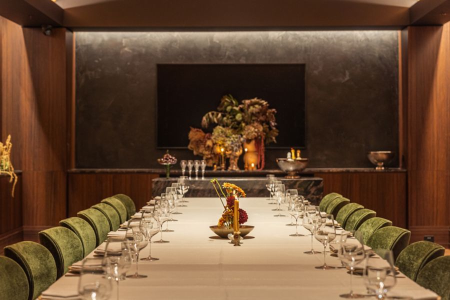 The 25-seat private dining room at Lucia in Melbourne