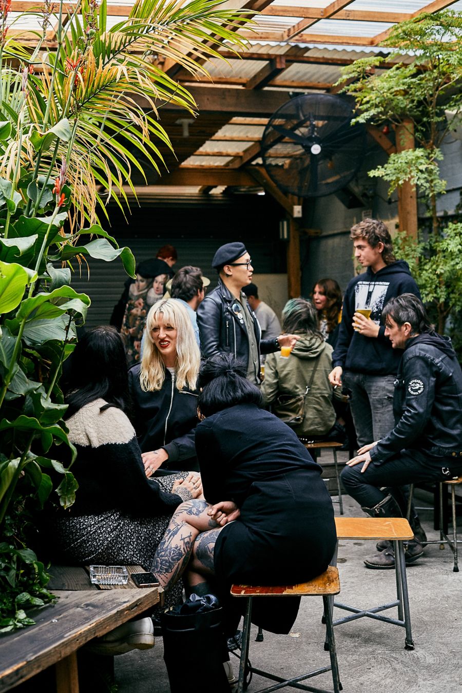 outside sitting at Nighthawaks