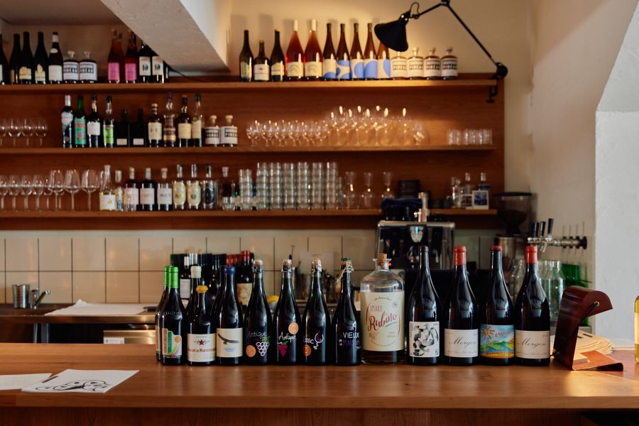 The wine selection is carefully curated at Clover in Melbourne 