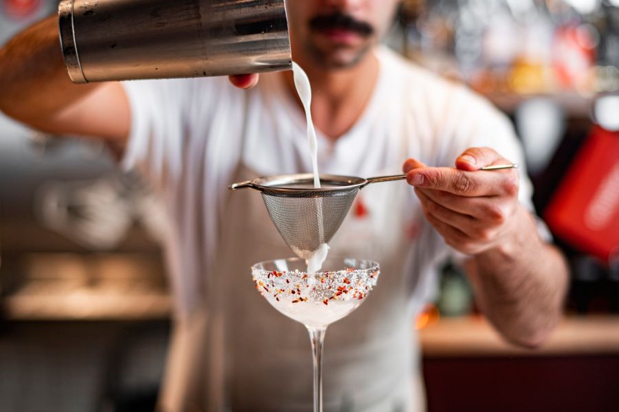 A cocktail being prepared at Banco in Manly