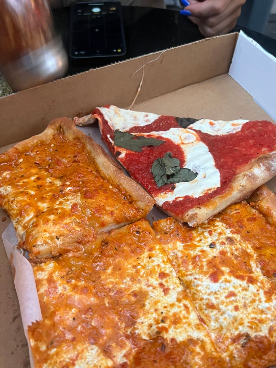 Traditional New York-style pizza 