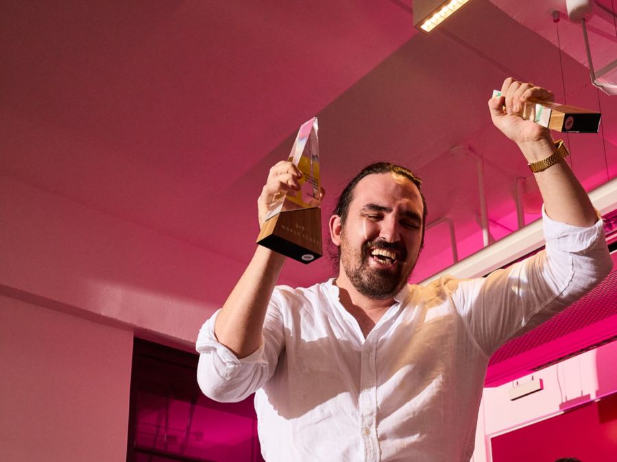 Jake Down celebrating becoming Diageo World Class Australian Champion