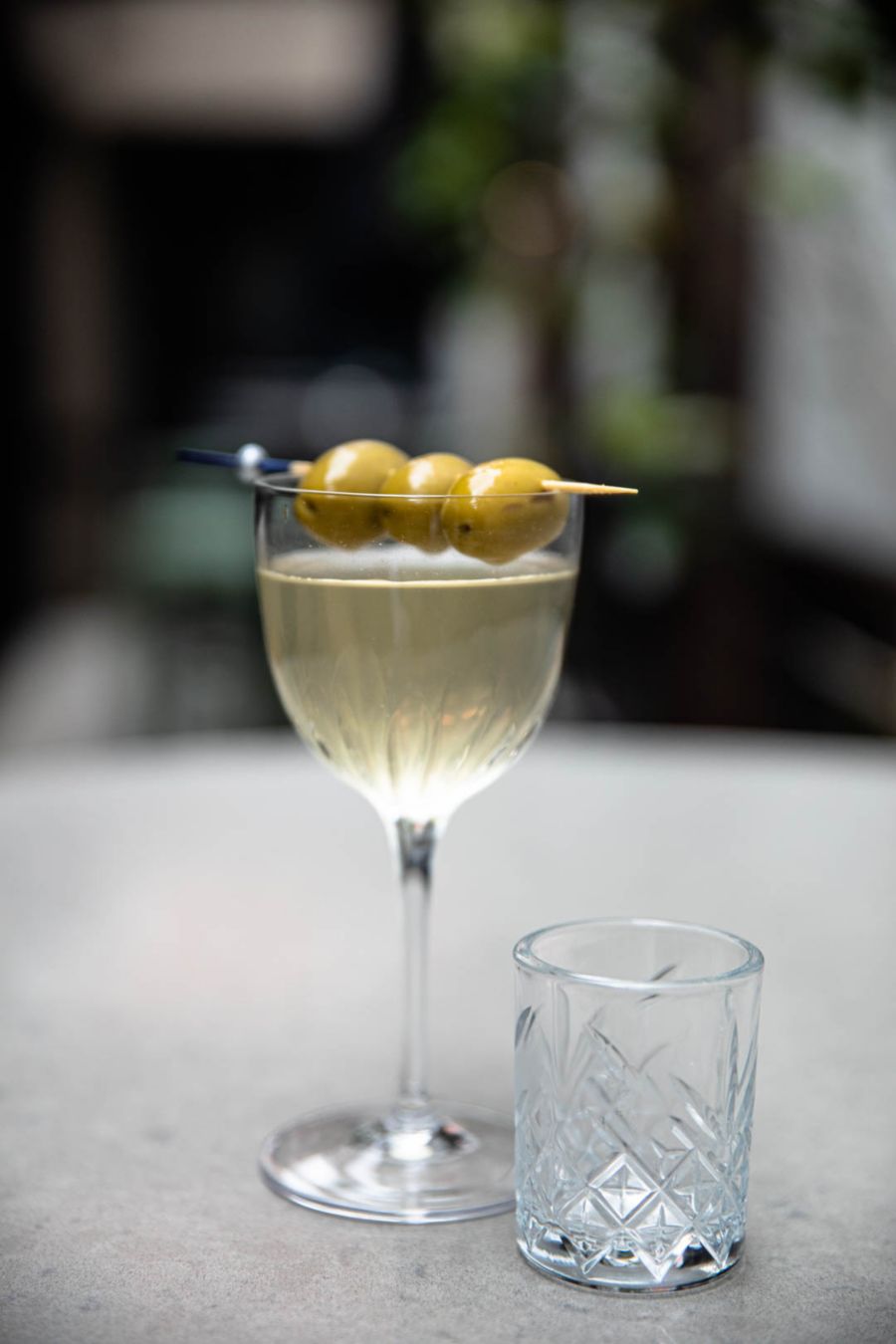 Cocktail with toppings