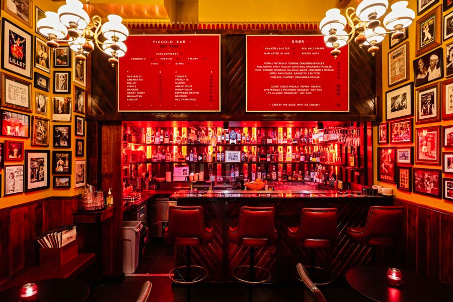 Piccolo Bar Counter with Wine Bottles