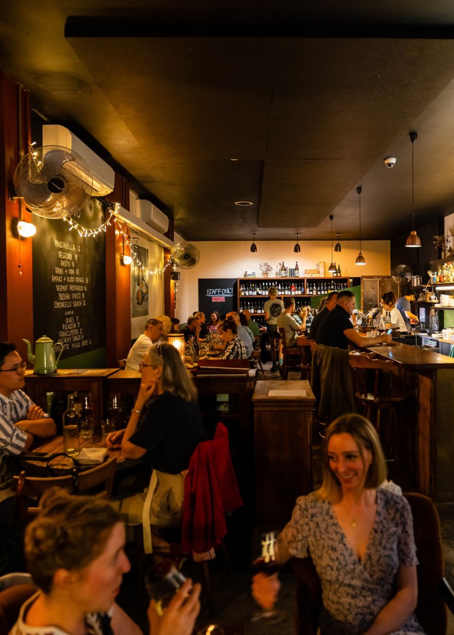 Indoor seating at the Where's Nick Wine Bar