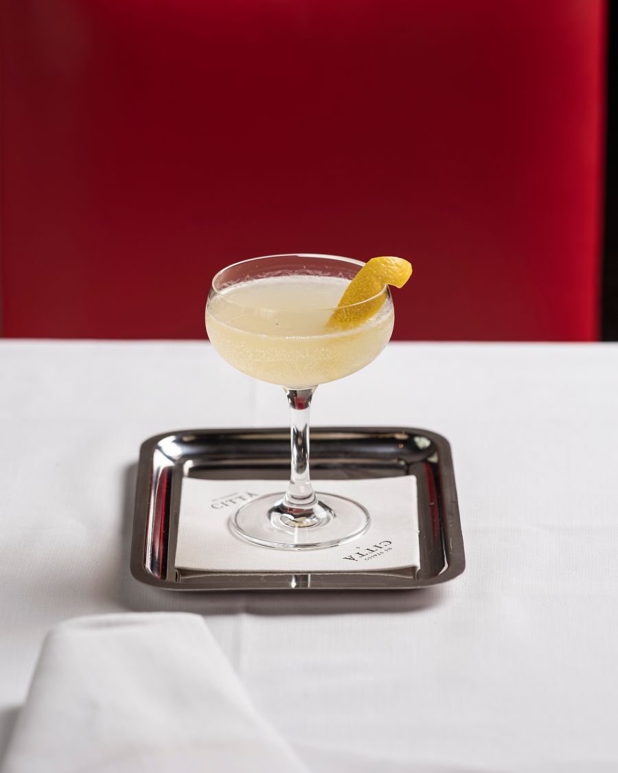 White wine and lemonade served at Di Stasio Citta