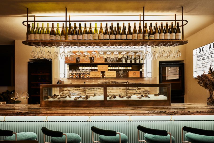 Bar counter at Pearl Chablis & Oyster Bar