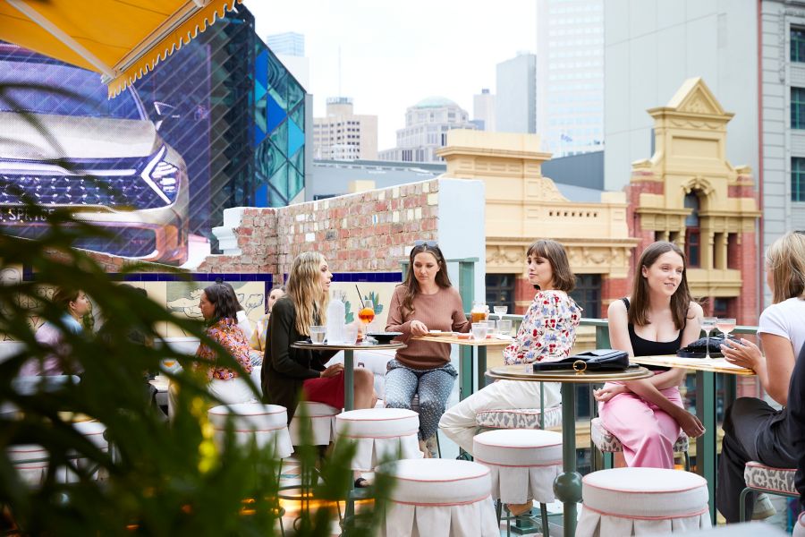 rooftop restaurant view