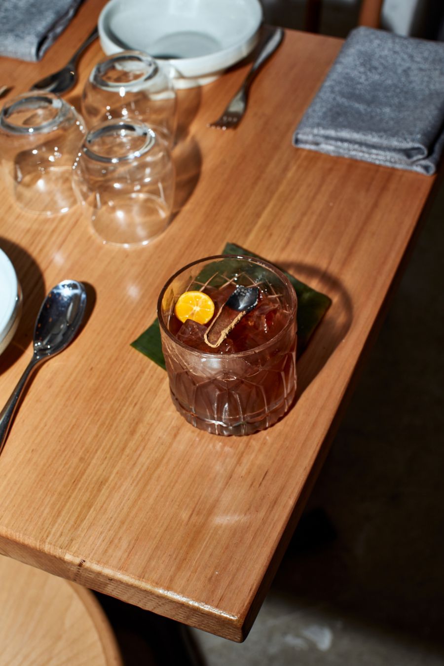 A glass of drink at Serai