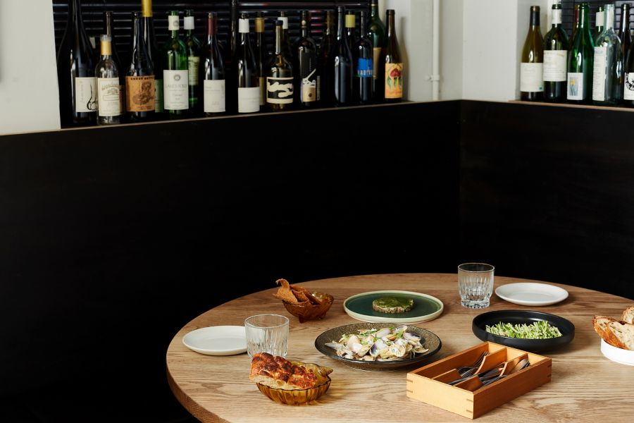 Various dishes on the table at Bar Liberty