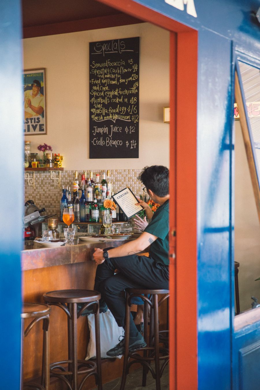Bar counter seating at Cantina in Queensland