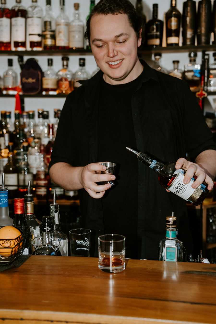 Whisky preparation at Whisky Den