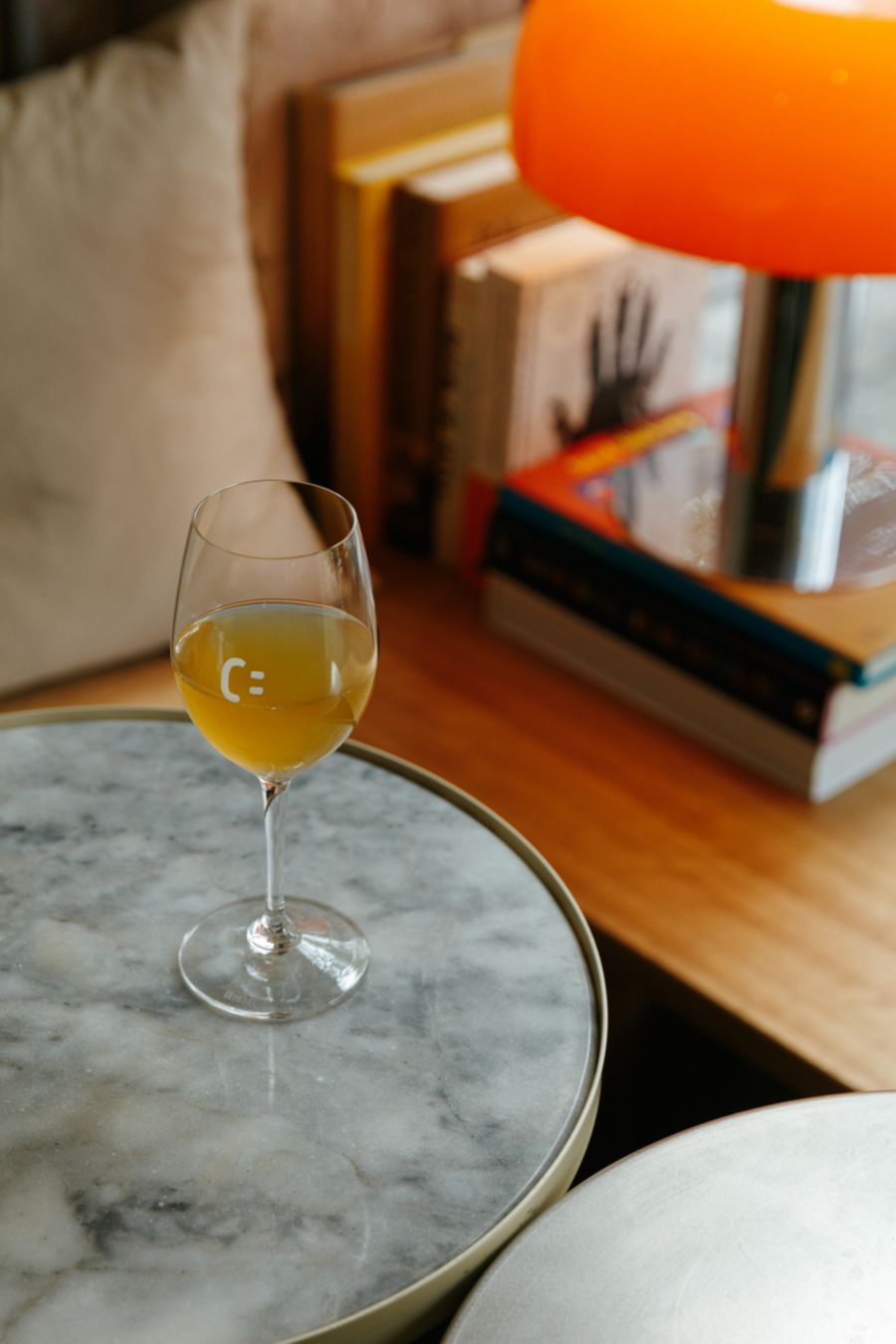 Wine Glass on Table in Loc Bottle Bar