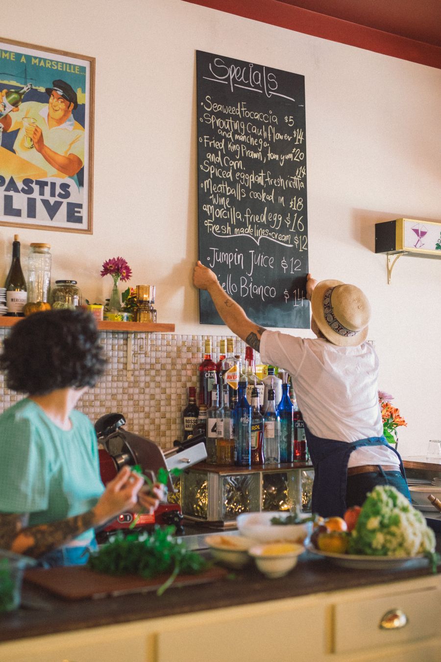 The specials board at Cantina