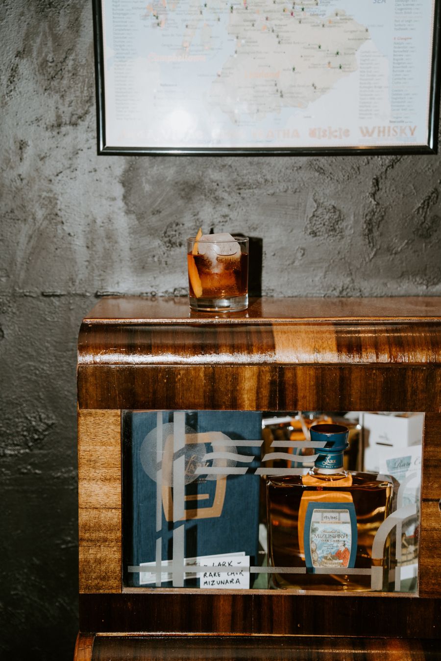 A glass of whisky at Whisky Den